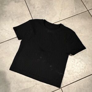 Fabletics Black Short Sleeve Athletic Top